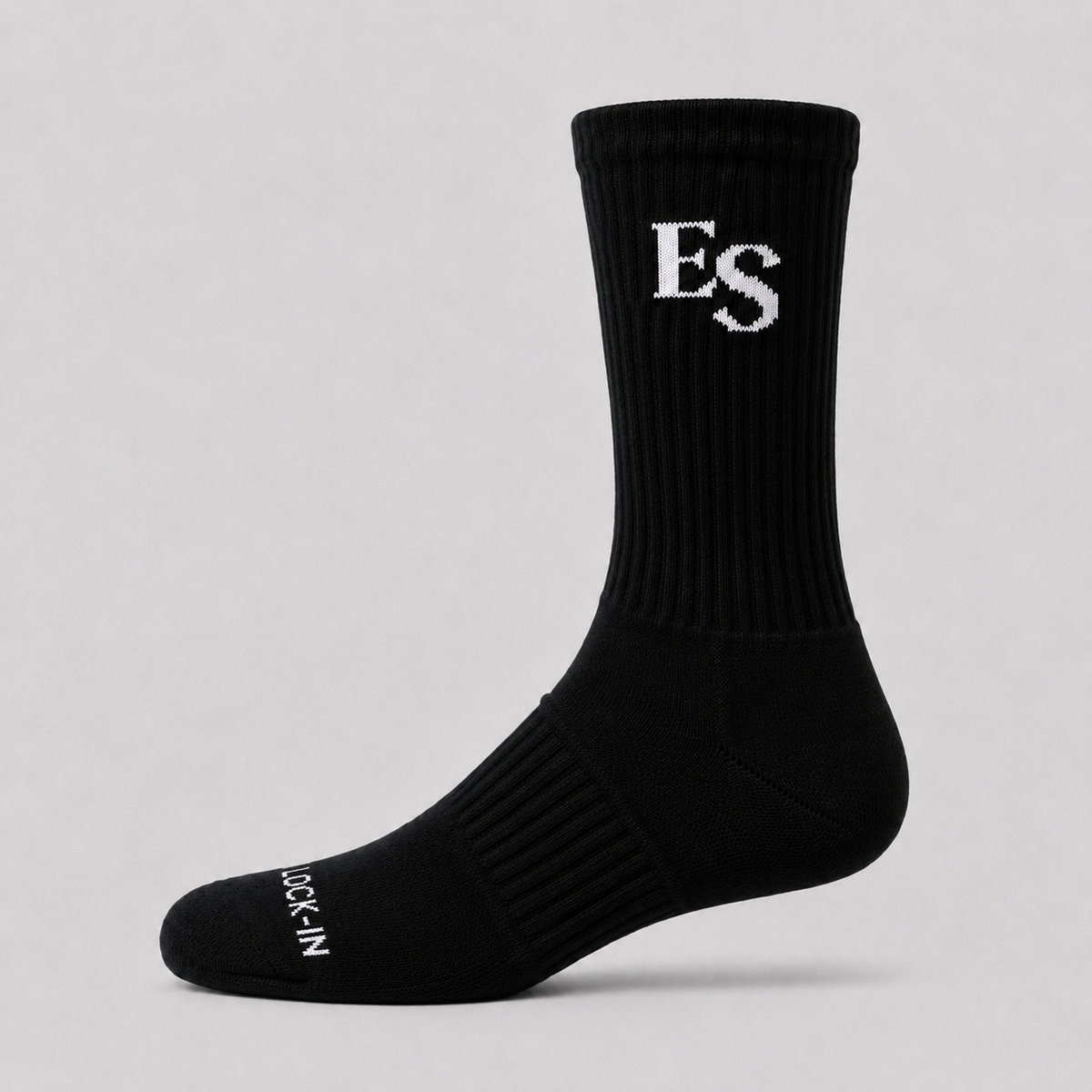 Black ES Lock-In Crew Socks – Main