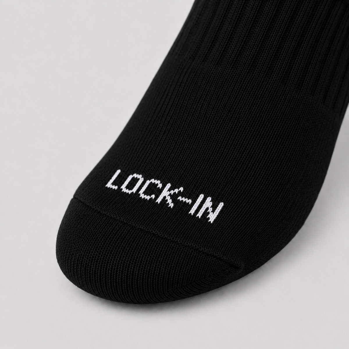 Black ES Lock-In Crew Socks – LOCK-IN detail
