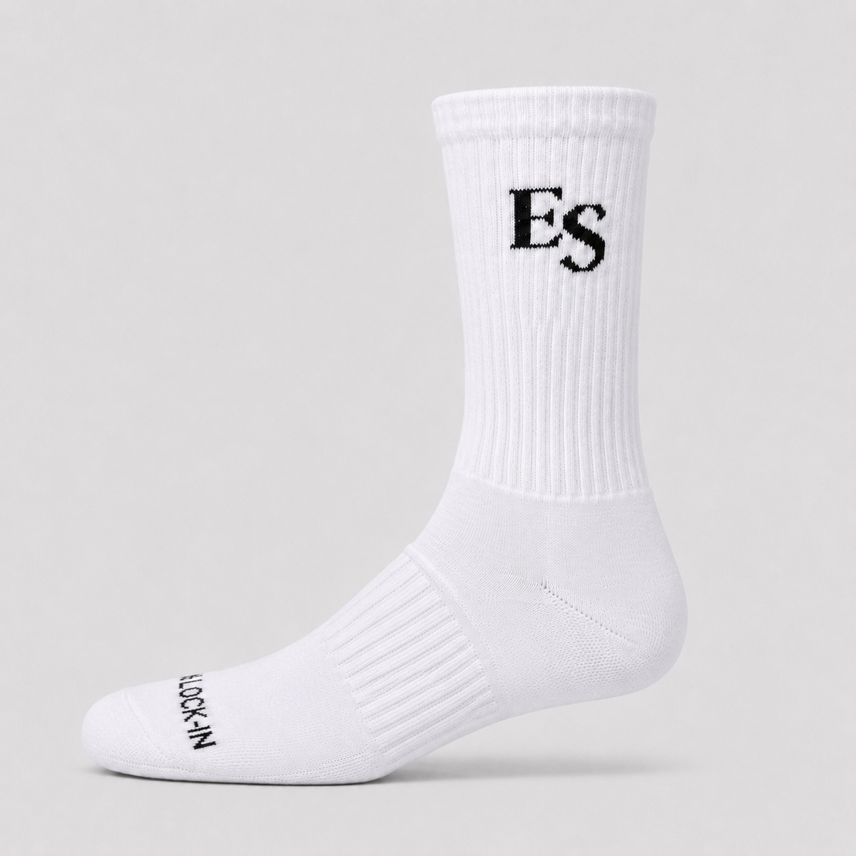White ES Lock-In Crew Socks – Main