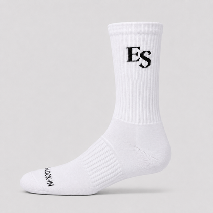 White ES Lock-In Crew Socks – Main