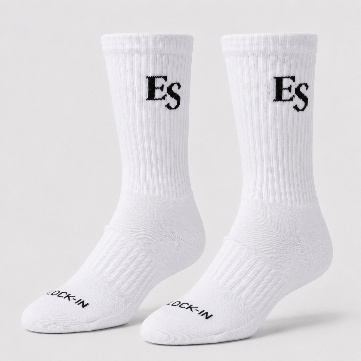 White ES Lock-In Crew Socks – Pair